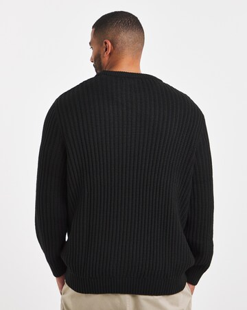 Jack & Jones Jaxon Crew Knit Jumper - Black