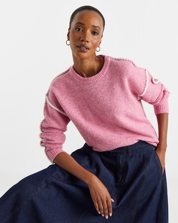 Contrast Whipstitch Jumper