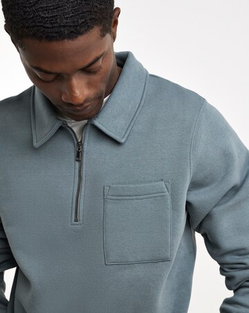 1/4 Zip Sweat Polo Regular Fit Long