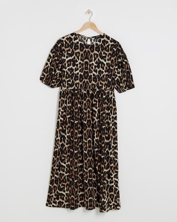 Leopard Print Smock Dress