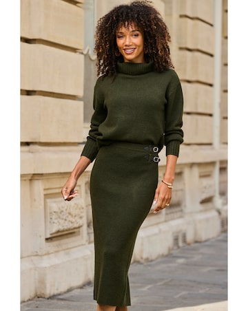 Sosandar Tweedy Look Roll Neck Jumper Co ord