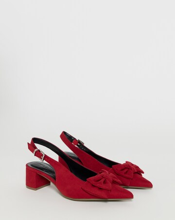 Gianna Low Block Heel Slingback With Bow - Extra Wide Fit (EEE)