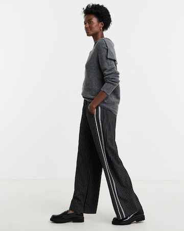 Stripe Trouser With Side Panel