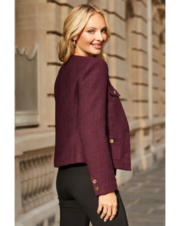Sosandar Boucle Collarless Jacket