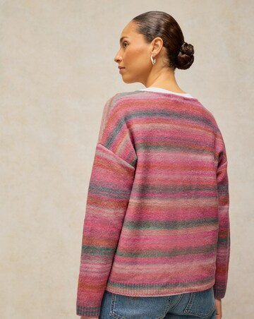 White Stuff Spacedye V-Neck Jumper