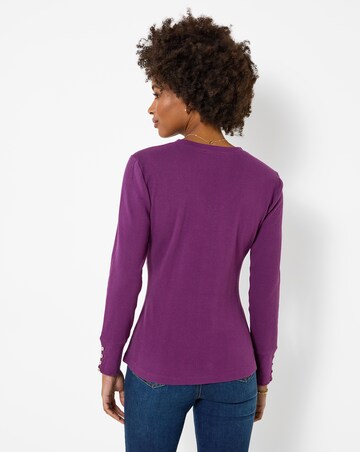 Joe Browns Floral Embroidered Jersey Henley Top