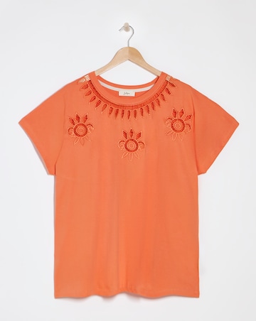 Julipa Cut Out Pure Cotton T-Shirt