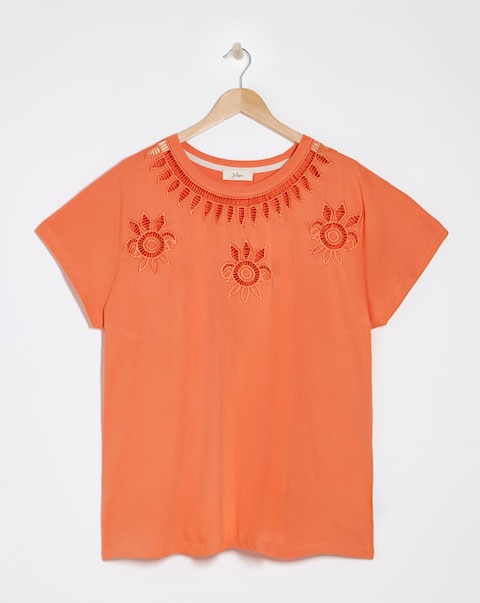Julipa Cut Out Pure Cotton T-Shirt