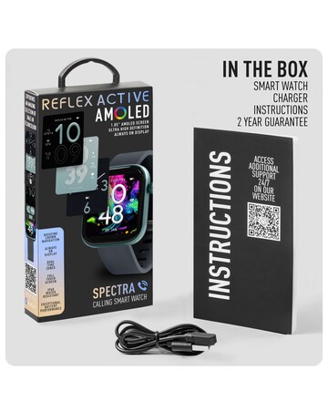 Reflex Active Spectre Silicone Strap Smart Watch - Cool Grey