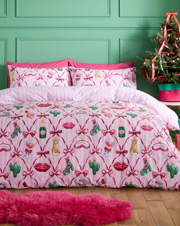 Catherine Lansfield Christmas Kitsch Duvet Cover Set