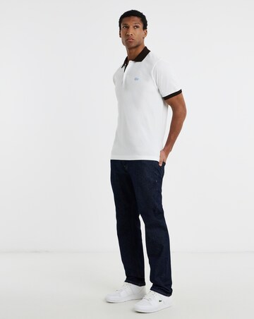 Lacoste Short Sleeve Contrast Polo - Flour