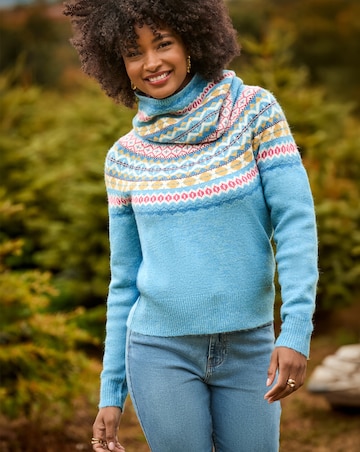 Joe Browns Fantastic Fairisle Jumper With Matching Snood