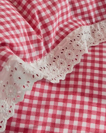 Cath Kidston Painted Gingham Lace Duvet Cover Set