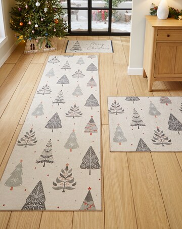 Christmas Trees Washable Large Doormat