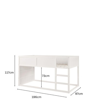 Aspire Kids Hideout Midsleeper Single Bed & Mattress