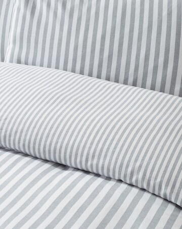 Catherine Lansfield Brushed Stripe Duvet Cover Set