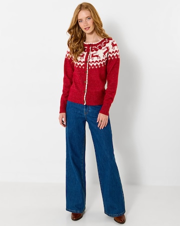 Joe Browns Retro Reindeer Fairisle Cardigan