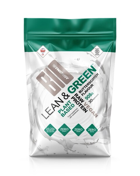 Bio-Synergy Lean & Green Vegan Protein Powder Butterscotch - 908g