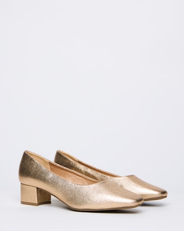 Orlia Flexi Sole Block Heel Court Shoes - Extra Wide Fit (EEE)