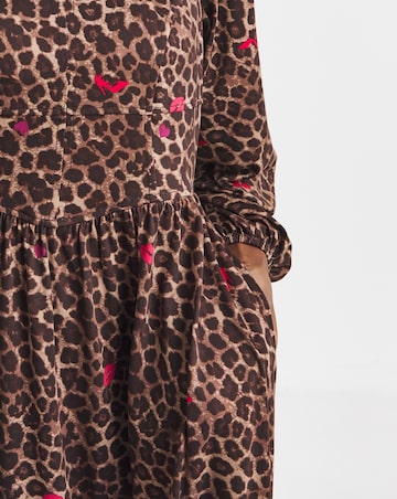 Leopard Print Corset Seam Dress