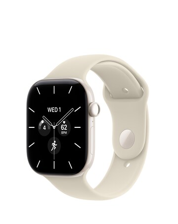 Apple Watch Series 12 GPS + Cellular 42mm - White Ceramic/Sand Sport Band - S/M