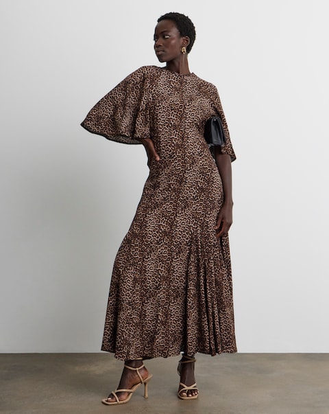 Joanna Hope Animal Print Tea Dress