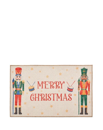 Christmas Nutcracker Washable Large Doormat