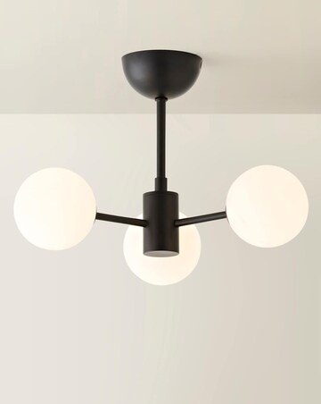 ValueLights Marlow Matte Black Multi Arm Ceiling Light