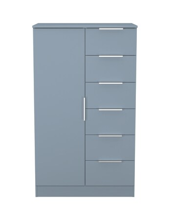 Humber Ready Assembled 1 Door 5 Drawer Kids Wardrobe - Kids