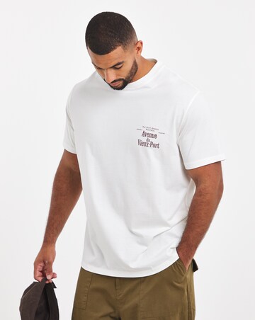 Jack & Jones Montreal Typo Back Graphic T-Shirt - White