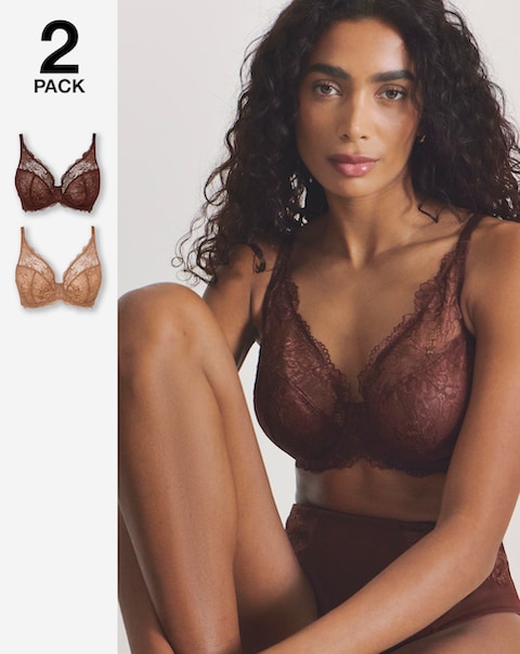 Pretty Secrets Ella (2 Pack) Full Cup Wired Bras (C-J)