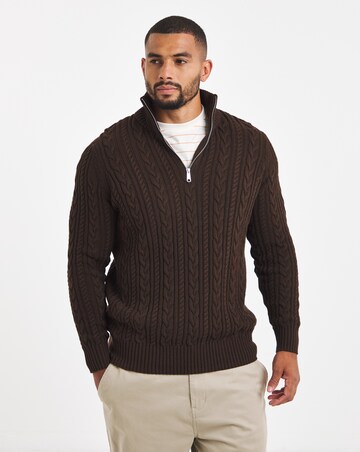 Cable 1/4 Zip Neck Jumper