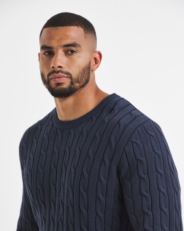 New Cable Design Crew Neck Jumper