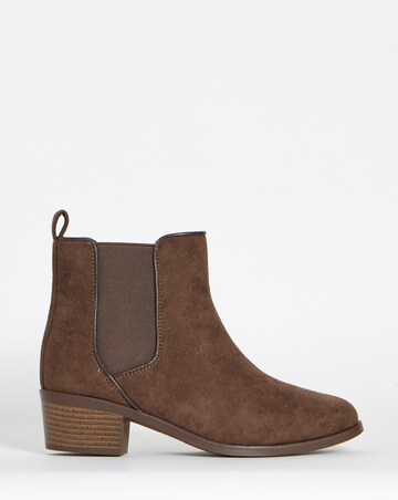 Kelani Block Heel Chelsea Ankle Boots - Wide Fit (E)