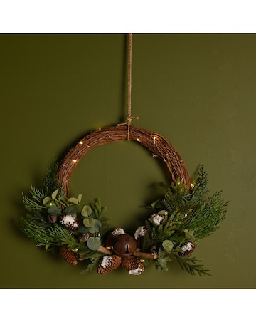 LED Natural Twig Wreath
