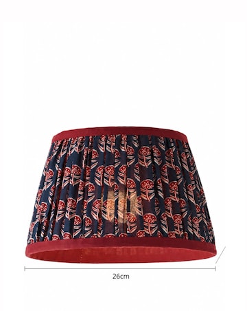 ValueLights Cyia Floral Pleated Shade with Contrast Trim