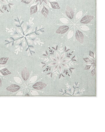 Christmas Snowflakes Washable Large Doormat