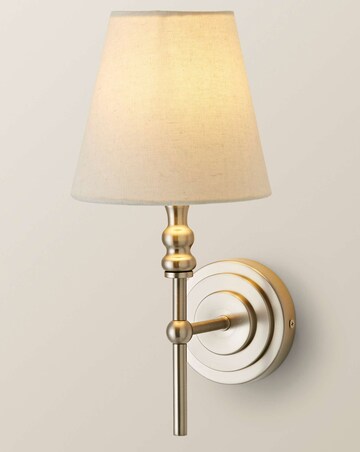 ValueLights Maggie Brushed Chrome Wall Light with Shade