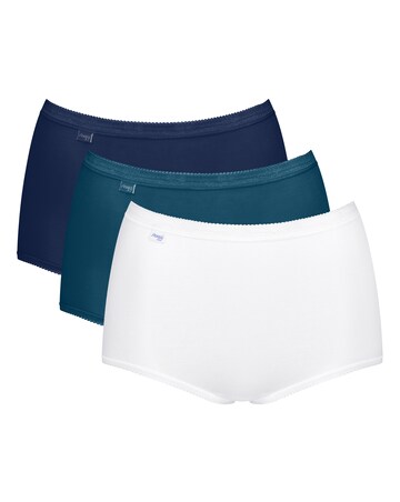 Sloggi 3 Pack Basic Maxi Knicker Blue Multi