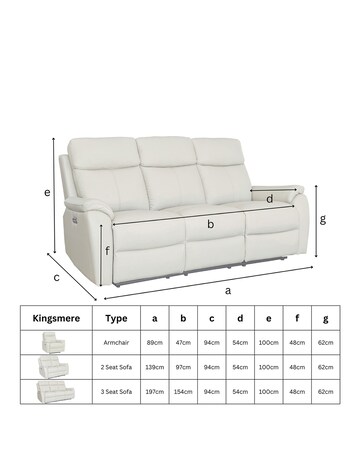 Aspire Kingsmere Fabric Power Recliner Armchair