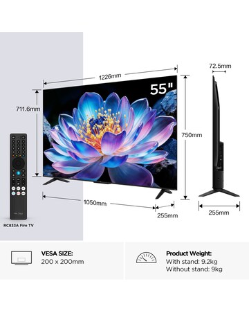 TCL 55V6D-UK 55in 4K HDR10+ Dolby Atmos Smart Fire TV