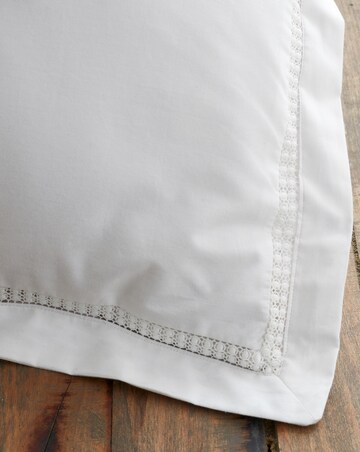 Bianca Oxford Lace Trim Duvet Cover Set