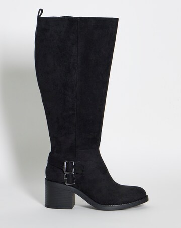 Pepper Block Heel Knee High Boots - Wide Fit (E) & Curvy Calf