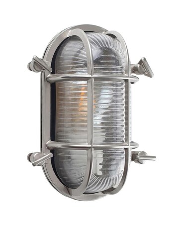 ValueLights Bow Chrome Bulkhead IP64 Outdoor Wall Light - Bulb Included