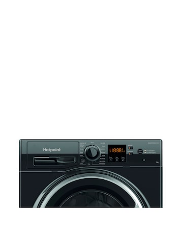 Hotpoint NSWM7469BSUK, 7kg, 1400rpm Washing Machine - Black + Installation