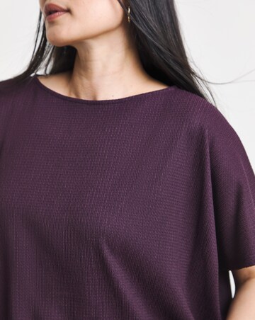 Plum Cape Sleeve Textured Top