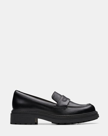 Clarks Orinoco3 Edge Chunky Leather Penny Loafers - Wide Fit (E)