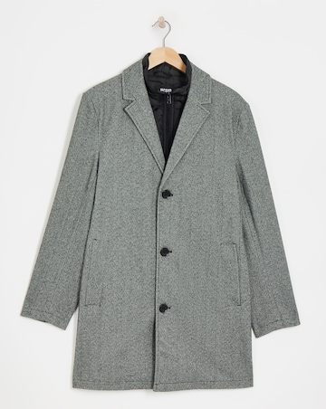 Overcoat With Stitched Internal Gilet