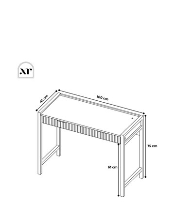 XR Living Dakota Dressing Table With App Control Lights - Oak