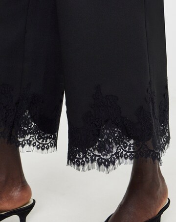 Black Lace Trim Culotte